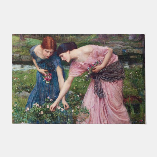 Paillasson Mesdames Picking Roses, John William Waterhouse (Devant)