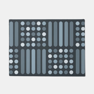 Paillasson Mi-siècle Circles modernes Lignes Ardoise