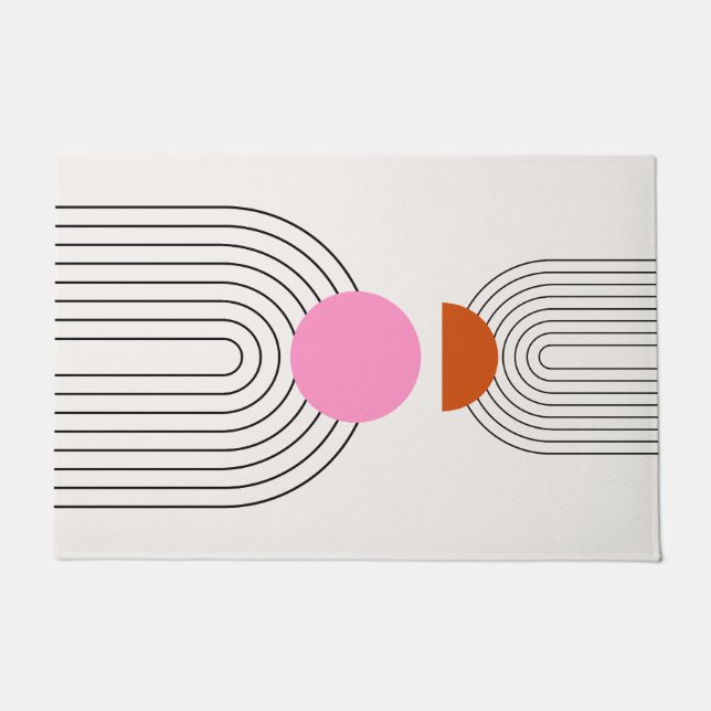 Paillasson Mi-Siècle Moderne 02 Crème Soleil Et Arc-En-Ciel R (Devant)