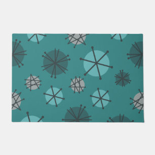 Paillasson Mi-Siècle Moderne Starburks Turquoise