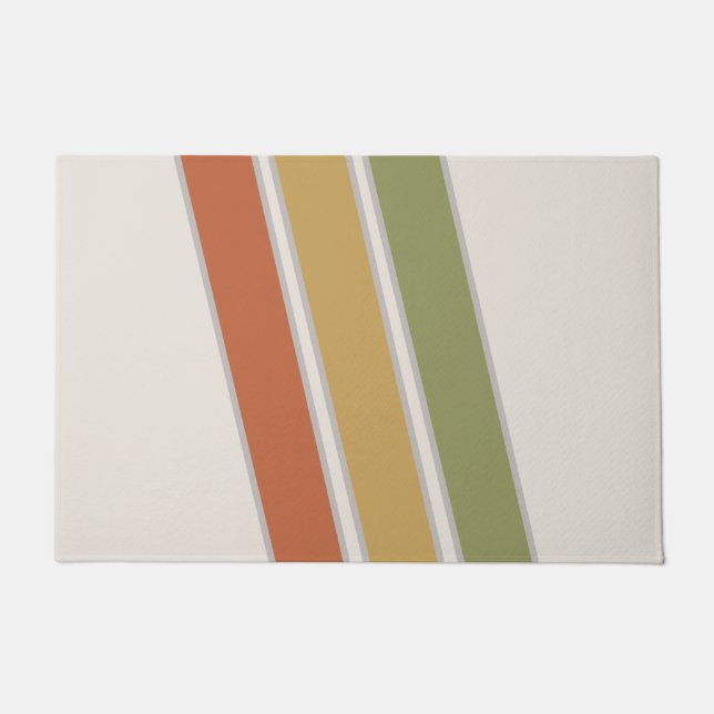 Paillasson Mi-Siècle Moderne Trois Grandes (Devant)