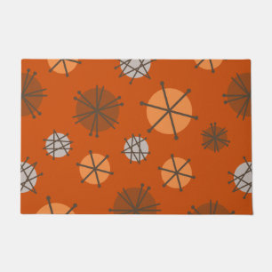 Paillasson Mi-siècle Starbursts Modernes Brûlé Orange