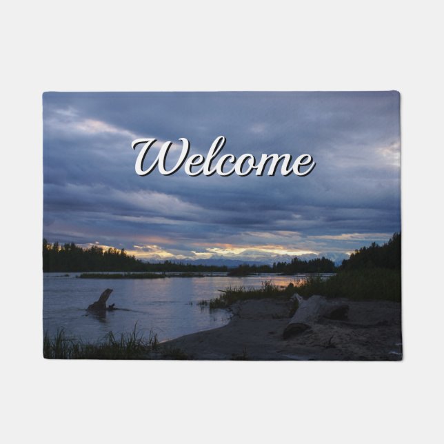 Paillasson Midnight Alaska Sunset Welcome Doormat (Devant)