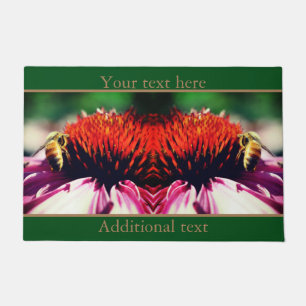 Paillasson Miel Bee Sur Echinacea Flower Personnalisé