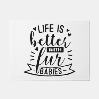 Paillasson Mieux avec des bébés à fourrure