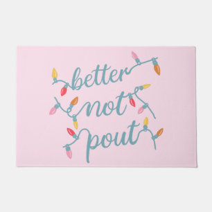 Paillasson Mieux vaut ne pas prendre un joli Noël rose