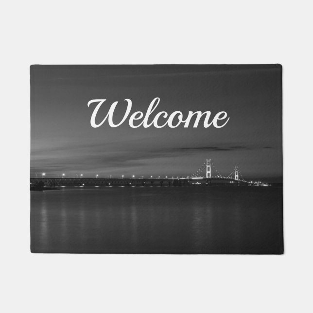Paillasson Mighty Mac At Night Pano Grayscale Welcome Doormat (Devant)
