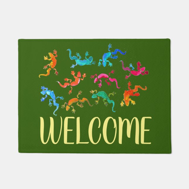 Paillasson mignon de lézard de geckos (Devant)