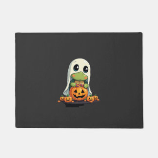 Paillasson Mignon fantôme de tortue d'Halloween avec des bonb