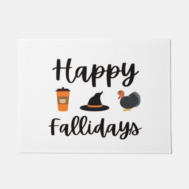 Paillasson Mignon saison d'automne Joyeux Fallidays Action de (Devant)