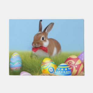 Paillasson Mignonne Bunnyfor Pâques pour une humeur positive