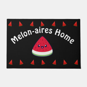 Paillasson Mignonne mat de pastèque Kawaii souriante