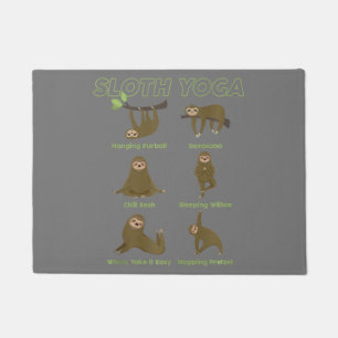 Paillasson mignonne namaste paresse yoga zen amant