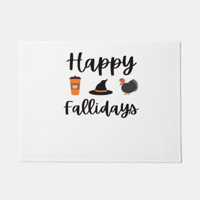 Paillasson Mignonne saison d'automne Joyeux Fallidays Thanksg (Devant)
