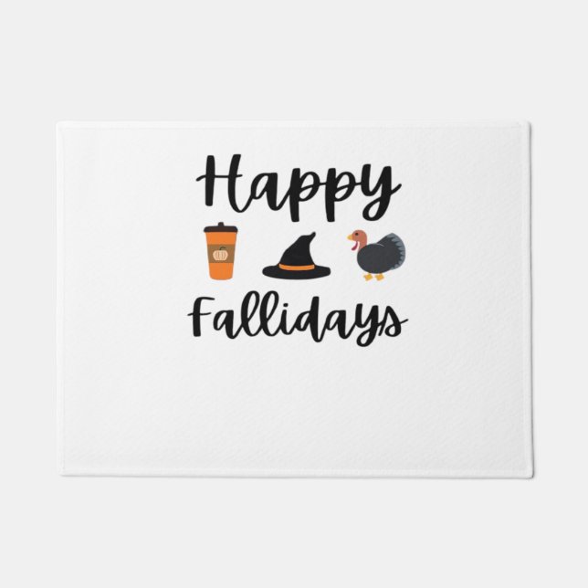 Paillasson Mignonne saison d'automne Joyeux Fallidays Thanksg (Devant)
