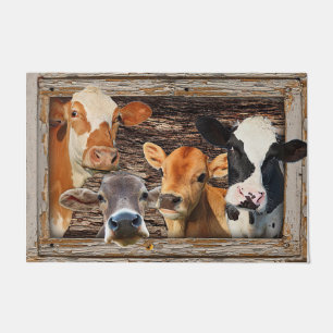 Paillasson Mignonne Vache Peeermat Funny Farmhouse Doormat