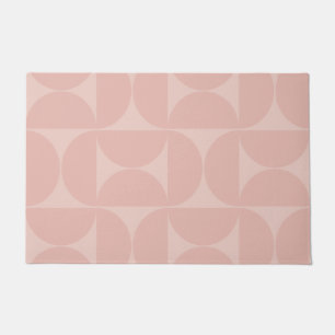 Paillasson Milieu du siècle moderne Motif Abstrait rose pâle