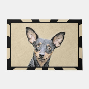 Paillasson Miniature Pinscher Peinture mignonne Chien Art ori