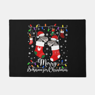 Paillasson Miniature Schnauzer Noël Mini Schnauzer Noël