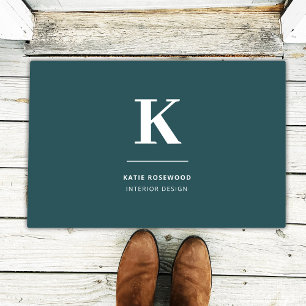 Paillasson Minimaliste Fumée Vert moderne Grand initial