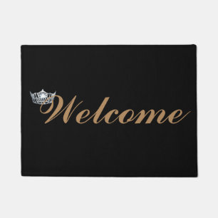Paillasson Miss America style Crown Welcome Porte Mat personn