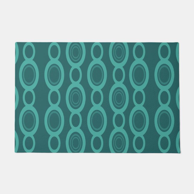 Paillasson Mmilieu du siècle - Chaîne moderne Liens Turquoise (Devant)