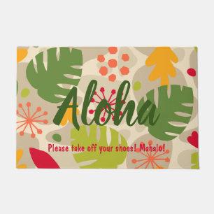 Paillasson Mod Monstera Feuille Abstraite Hawaii Tropical - C