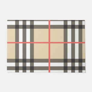 Paillasson Mode géométrique écossaise motif