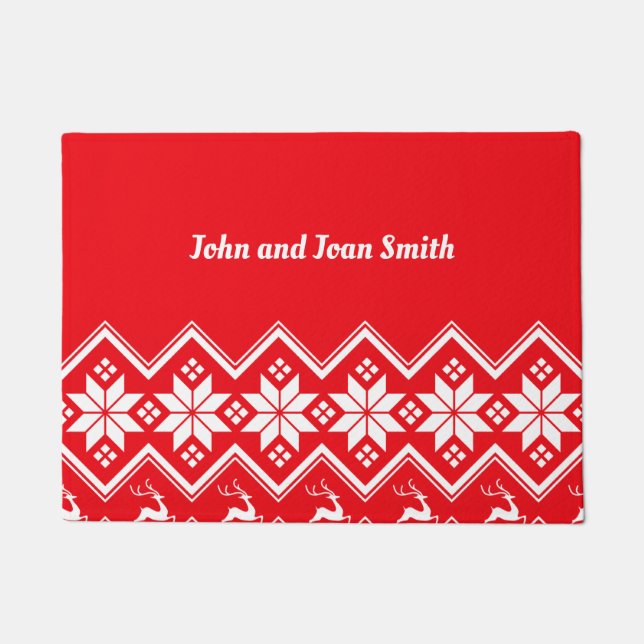 Paillasson Modèle de design de vacances festives, porte perso (Devant)