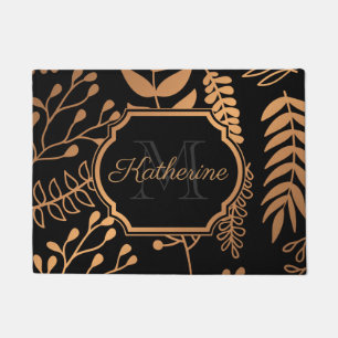 Paillasson Modèle Floral Or