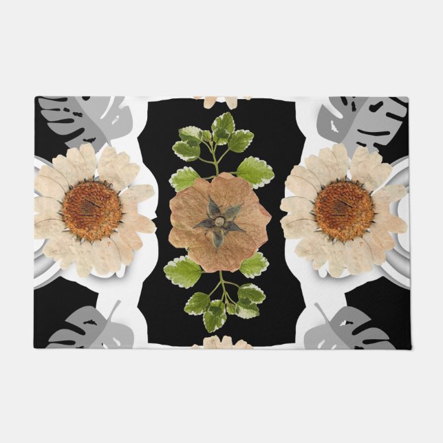 Paillasson Modern abstract floral art (Devant)