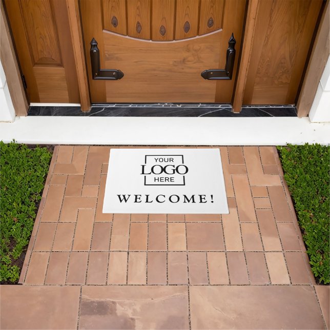 Paillasson Modern White Promotional Business Logo Door Mat (De plein air)