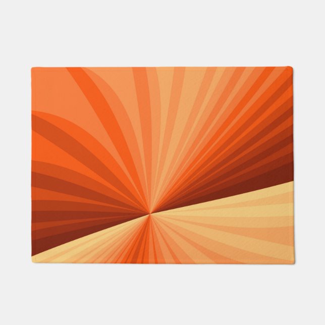 Paillasson Moderne Abstrait Orange Rouge Vanille Graphique Fr (Devant)