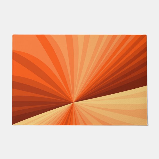 Paillasson Moderne Abstrait Orange Rouge Vanille Graphique Fr (Devant)