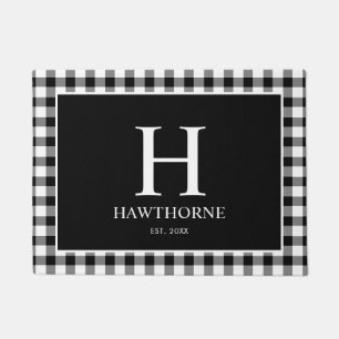 Paillasson Moderne Classique Monogramme Gingham Carreaux