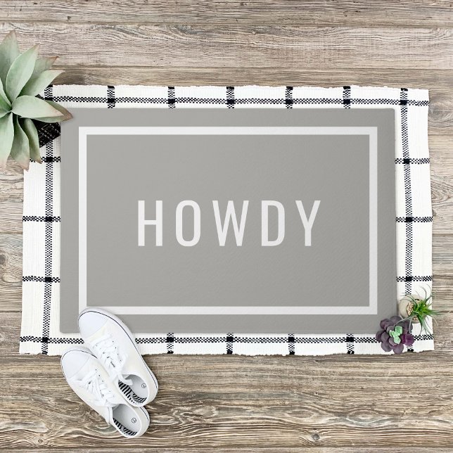 Paillasson Moderne Howdy | Couleurs modifiables (Créateur téléchargé)