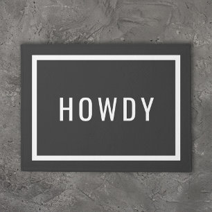 Paillasson Moderne Howdy Couleurs modifiables