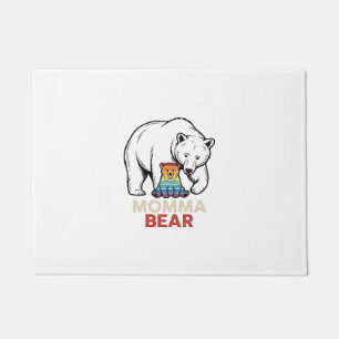 Paillasson Momma Bear Arc-en-ciel Modèle de T-shirt avec Grav