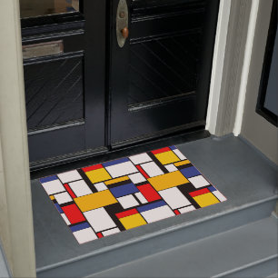 Paillasson Mondrian géométrique Composition minimaliste moder