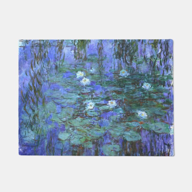 Paillasson Monet Blue Water Lys Art (Devant)