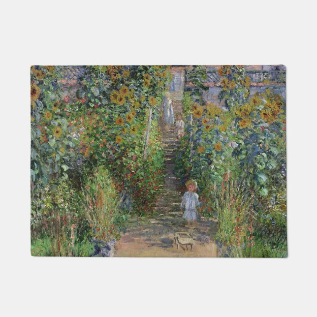 Paillasson Monet Garden Vetheuil Impressionim Peinture (Devant)