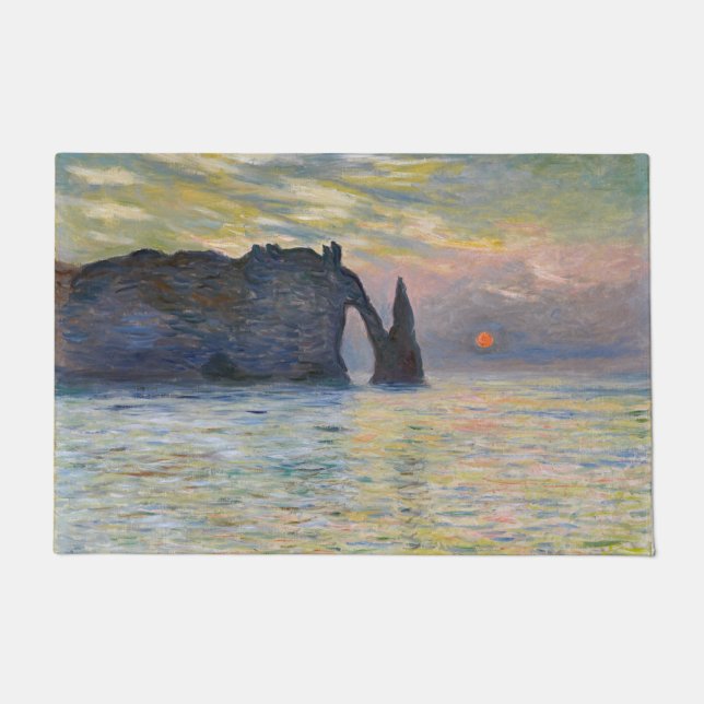 Paillasson Monet - Le Manneport, Falaise à Etretat, coucher d (Devant)