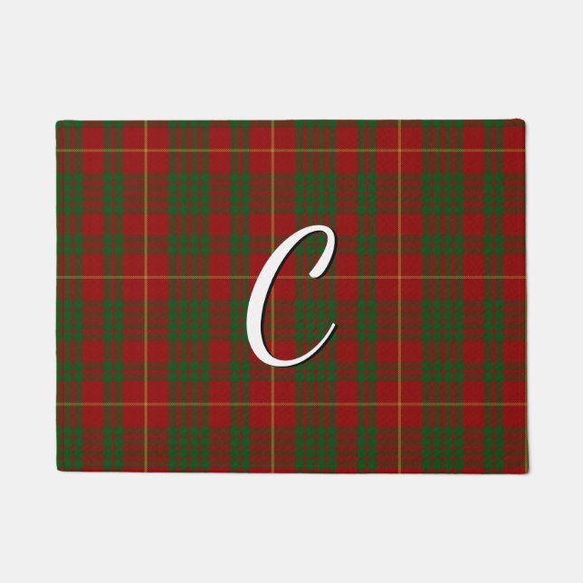 Paillasson Monogramme Caméron Tartan Plaqué Porte Mat (Devant)