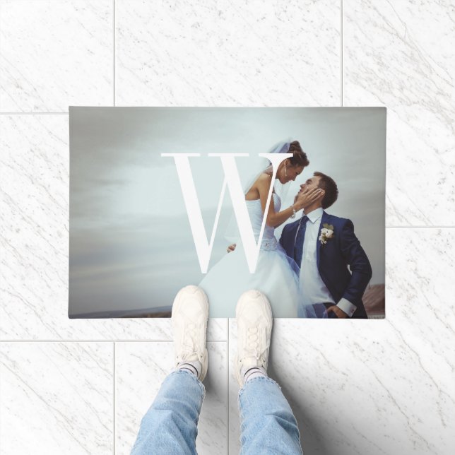 Paillasson Monogramme classique - Mariage photo mat (Intérieur)