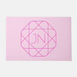 Paillasson Monogramme Cool, Style de Logo Hip Rose & Magent