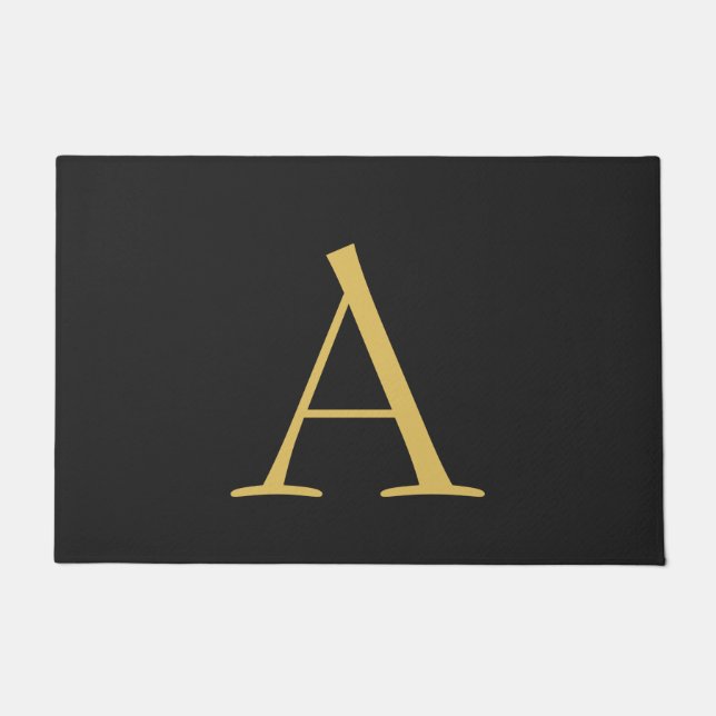 Paillasson Monogramme couleur or gris professionnel (Devant)