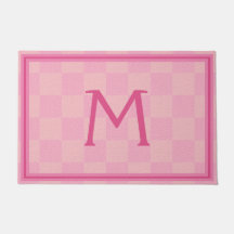 Monogramme de Buffle Rose Doux Rose