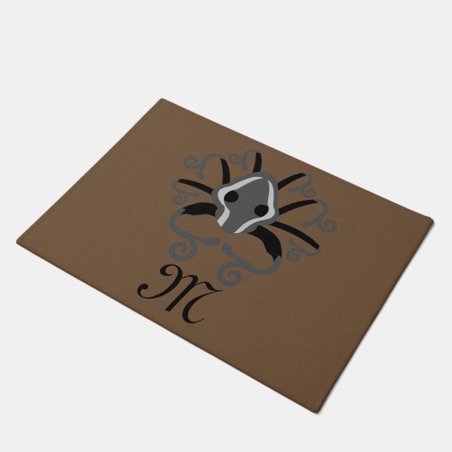 Paillasson Monogramme de calmar gris (Incliné)