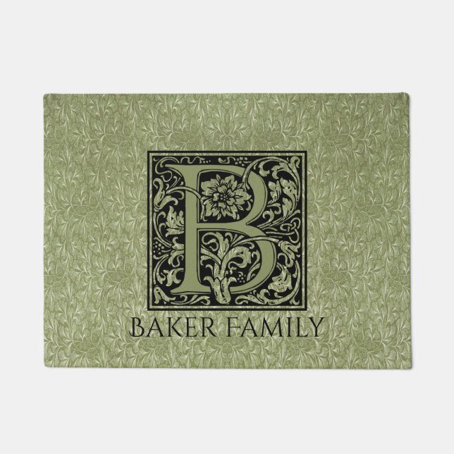 Paillasson Monogramme de lettre de la lettre B premier (Devant)