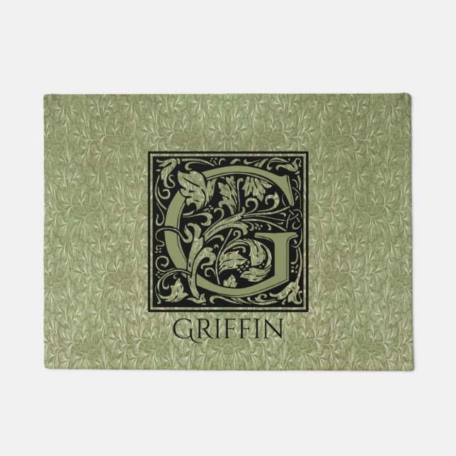 Paillasson Monogramme de lettre de la lettre G premier (Devant)